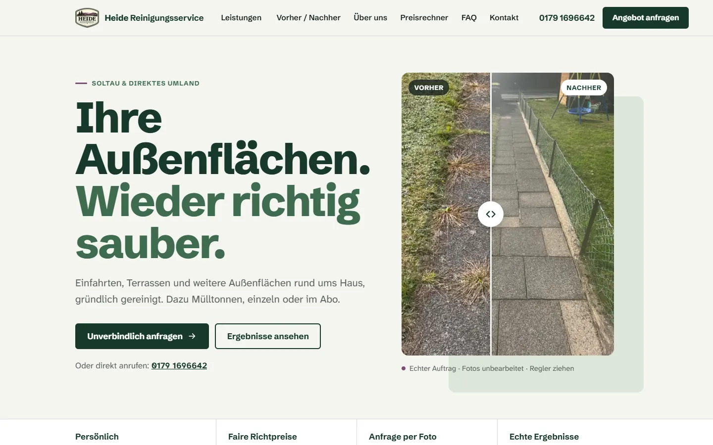 Startseite von Heide Reinigungsservice